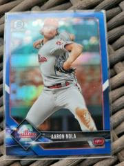 Aaron Nola [Blue Refractor] #22 Baseball Cards 2018 Bowman Chrome Prices