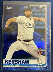 Clayton Kershaw [Face Visible Blue Foil] #46 Baseball Cards 2019 Topps Opening Day Prices
