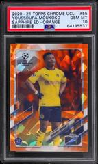 Youssoufa Moukoko [Orange] #55 Soccer Cards 2020 Topps Chrome UEFA Champions League Sapphire Prices