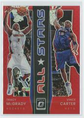 Tracy McGrady, Vince Carter [Red] #10 Basketball Cards 2021 Panini Donruss Optic All Stars Prices