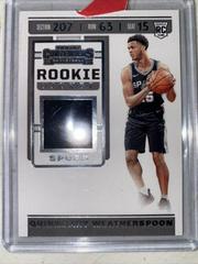 Quinndary Weatherspoon Basketball Cards 2019 Panini Contenders Rookie Ticket Swatches Prices