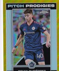 Brian Gutierrez [Gold] Soccer Cards 2023 Topps Chrome MLS Prices