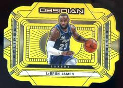 LeBron James [Yellow Flood] Basketball Cards 2021 Panini Obsidian Prices