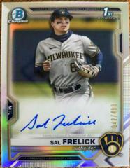 Sal Frelick [Refractor] #CDA-SF Baseball Cards 2021 Bowman Draft Pick Chrome Autographs Prices