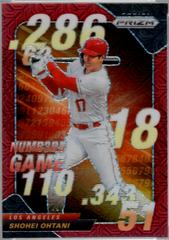 Shohei Ohtani [Red Mojo] #NG-8 Baseball Cards 2020 Panini Prizm Numbers Game Prices