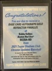 Bobby Dalbec #SCCBA-BD Baseball Cards 2021 Stadium Club Chrome Autographs Prices
