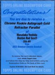 Masataka Yoshida [Gold] #CRA-MY Baseball Cards 2023 Bowman Chrome Rookie Autographs Prices