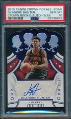 De'Andre Hunter [Blue] Basketball Cards 2019 Panini Crown Royale Rookie Autographs Prices