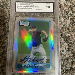 Steve Wright [Refractor Autograph] Baseball Cards 2006 Bowman Chrome Draft Picks Prices