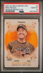 Mike Piazza [Orange Refractor] #3 Baseball Cards 2021 Topps Allen & Ginter Chrome Prices