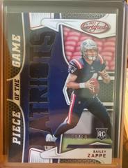 Bailey Zappe #PG-BZ Football Cards 2022 Panini Certified Piece of the Game Prices