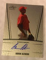 Aaron Altherr [Prismatic Autograph] #AA1 Baseball Cards 2011 Leaf Metal Draft Prices