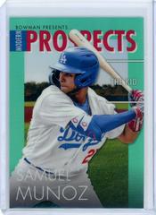 Samuel Munoz [Aqua] Baseball Cards 2023 Bowman Modern Prospects Prices