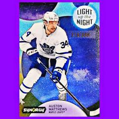Auston Matthews [Blue] #LN-AM Hockey Cards 2022 Upper Deck Synergy Light Up The Night Prices