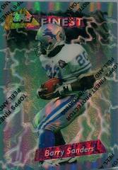 Barry Sanders [Refractor] #166 Football Cards 1995 Topps Finest Boosters Prices