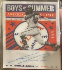 Ronald Acuna Jr. #BOS-RAJ Baseball Cards 2021 Panini Chronicles Boys of Summer Autographs Prices
