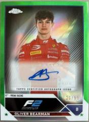 Oliver Bearman [Green Refractor] #CAC-OB Racing Cards 2023 Topps Chrome Formula 1 Autograph Prices