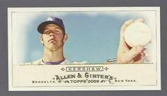 Clayton Kershaw [Mini] Baseball Cards 2009 Topps Allen & Ginter Prices