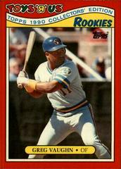 Greg Vaughn #27 Baseball Cards 1990 Toys R US Rookies Prices