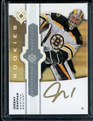 Jeremy Swayman [Gold] Hockey Cards 2021 Ultimate Collection Emblems Auto Prices