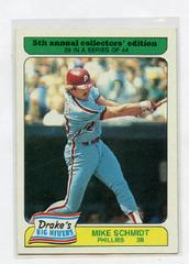 Mike Schmidt Baseball Cards 1985 Drake's Prices