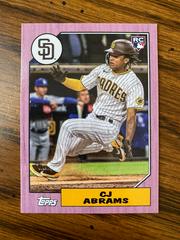 CJ Abrams [Pink] #78B-50 Baseball Cards 2022 Topps Mini 1987 Prices