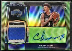 Chuma Okeke [Electric Etch Green] Basketball Cards 2019 Panini Obsidian Rookie Autographs Prices