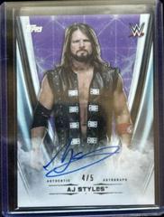 AJ Styles [Purple] #A-AJ Wrestling Cards 2020 Topps WWE Undisputed Autographs Prices