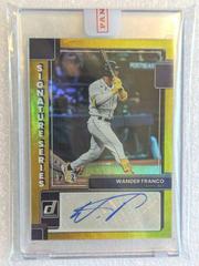 Wander Franco [Gold] #SS-WF Baseball Cards 2022 Panini Donruss Signature Series Prices