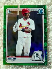 Jordan Walker [Green Refractor] #BD-57 Baseball Cards 2020 Bowman Draft Chrome Prices