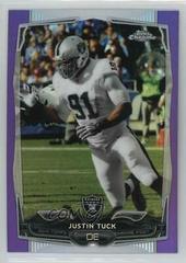 Justin Tuck [Purple Refractor] #3 Football Cards 2014 Topps Chrome Prices