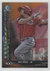 Nick Senzel [Orange Refractor] Baseball Cards 2017 Bowman Scouts' Top 100 Prices
