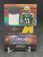 Jayden Reed [Ruby] #FAPS-15 Football Cards 2023 Panini Legacy Futures Patch Autographs Prices