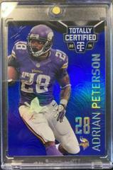Adrian Peterson [Mirror Platinum Blue] #52 Football Cards 2014 Panini Totally Certified Prices