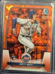 Brett Baty [Orange] #15 Baseball Cards 2023 Bowman Chrome Sapphire Prices