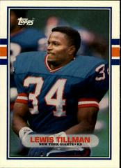 Lewis Tillman Football Cards 1989 Topps Traded Prices