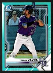 Terrin Vavra [Aqua Refractor] Baseball Cards 2021 Bowman Chrome Prospects Prices