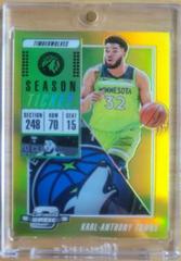 Karl Anthony Towns [Gold] #48 Basketball Cards 2018 Panini Contenders Optic Prices