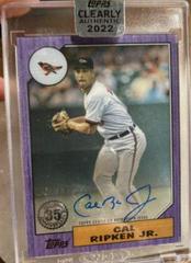 Cal Ripken Jr. [Purple] Baseball Cards 2022 Topps Clearly Authentic 1987 Autographs Prices