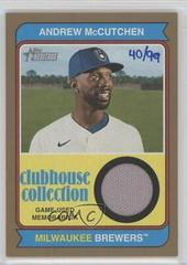 Andrew McCutchen [Gold] #CCR-AM Baseball Cards 2023 Topps Heritage Clubhouse Collection Relics Prices