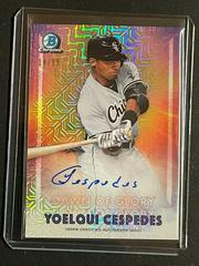 Yoelqui Cespedes #DGA-YC Baseball Cards 2021 Bowman Chrome Mega Box Mojo Dawn of Glory Autographs Prices