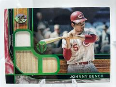 Johnny Bench [Green] #TTR-JB Baseball Cards 2022 Topps Tribute Triple Relics Prices