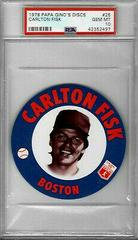 Carlton Fisk Baseball Cards 1978 Papa Gino's Discs Prices