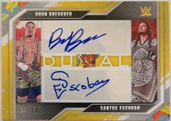 Bron Breakker, Santos Escobar [Gold] #DA-BSE Wrestling Cards 2022 Panini NXT WWE Dual Autographs Prices