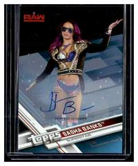Sasha Banks [Blue Autograph] Wrestling Cards 2017 Topps WWE Then Now Forever Prices