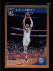 Ben Simmons [Orange] Basketball Cards 2018 Panini Donruss Optic Prices