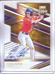 Evan Carter [Aspirations Die Cut Gold Signature] #50 Baseball Cards 2020 Panini Elite Extra Edition Prices