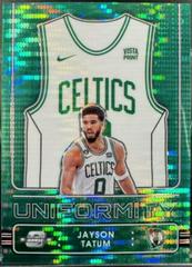 Jayson Tatum [Green Pulsar] #4 Basketball Cards 2022 Panini Contenders Optic Uniformity Prices