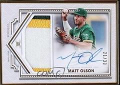 Matt Olson Baseball Cards 2022 Topps Definitive Framed Autograph Patch Collection Prices