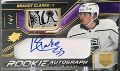 Brandt Clarke [Patch Spectrum] #BC Hockey Cards 2022 SPx Rookie Autographs Prices